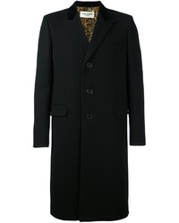 Manteau en laine noir Saint Laurent