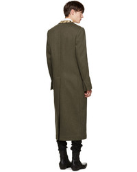 Manteau en laine olive Haider Ackermann