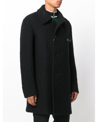 Manteau en laine texturé noir Maison Margiela