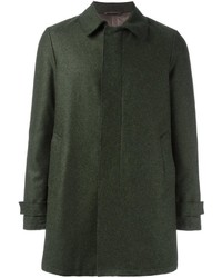 Manteau en laine vert foncé Herno