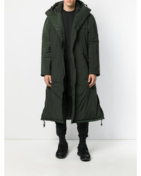 Manteau en laine vert foncé Y-3