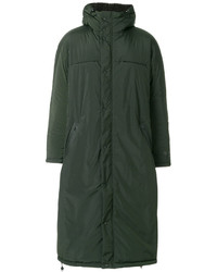 Manteau en laine vert foncé Y-3