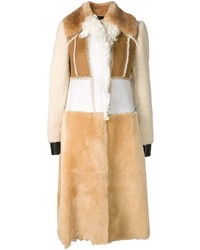 Manteau en peau de mouton retournée marron clair Calvin Klein