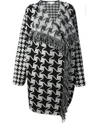 Manteau en pied-de-poule noir et blanc Stella McCartney