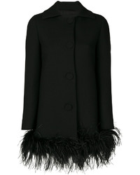 Manteau en plumes noir Moschino