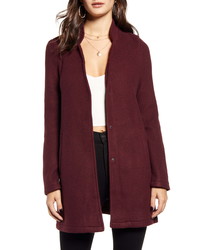 Manteau en polaire bordeaux