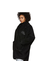Manteau en polaire noir MM6 MAISON MARGIELA
