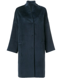Manteau en tricot bleu marine Brunello Cucinelli