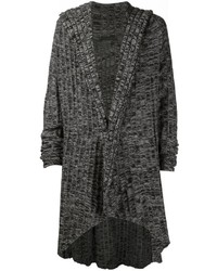 Manteau en tricot gris foncé