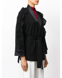 Manteau en tricot noir Alberta Ferretti