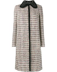 Manteau en tweed à carreaux noir et blanc Giambattista Valli