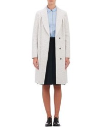 Manteau en tweed blanc