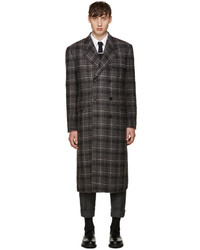 Manteau en tweed écossais gris foncé