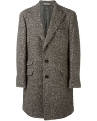 Manteau en tweed gris foncé Brunello Cucinelli