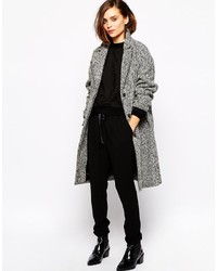 Manteau en tweed gris Selected