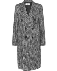 Manteau en tweed gris Saint Laurent