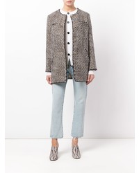 Manteau en tweed gris Chanel Vintage