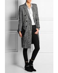 Manteau en tweed gris Saint Laurent