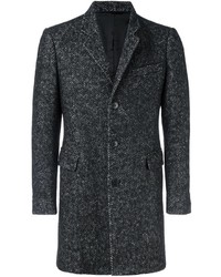 Manteau en tweed noir