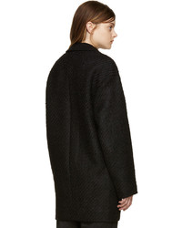 Manteau en tweed noir Isabel Marant