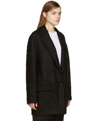 Manteau en tweed noir Isabel Marant
