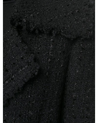 Manteau en tweed noir Alexander McQueen