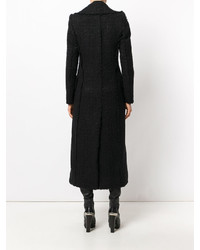 Manteau en tweed noir Alexander McQueen