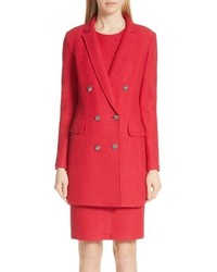 Manteau en tweed rouge