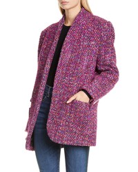 Manteau en tweed violet clair