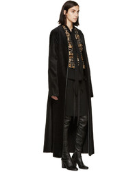 Manteau en velours côtelé noir Haider Ackermann