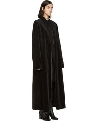 Manteau en velours côtelé noir Haider Ackermann