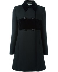 Manteau en velours noir Saint Laurent