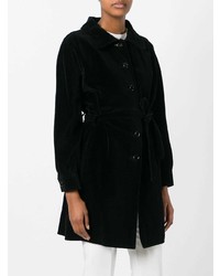 Manteau en velours noir Emanuel Ungaro Vintage
