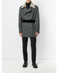 Manteau gris foncé Alexander McQueen