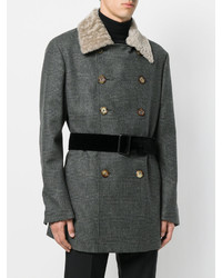 Manteau gris foncé Alexander McQueen