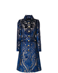 Manteau imprimé bleu marine Dolce & Gabbana