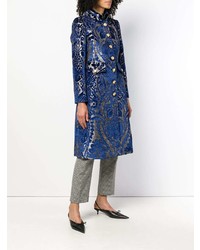 Manteau imprimé bleu marine Dolce & Gabbana