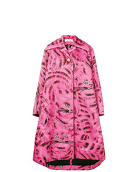 Manteau imprimé fuchsia