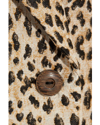 Manteau imprimé léopard beige Diane von Furstenberg