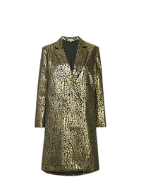 Manteau imprimé léopard doré