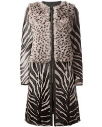 Manteau imprimé léopard gris Joseph