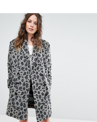 Manteau imprimé léopard gris