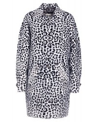 Manteau imprimé léopard gris Michael Kors