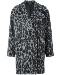 Manteau imprimé léopard gris Tagliatore