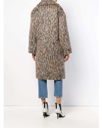 Manteau imprimé léopard marron clair Kenzo