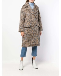 Manteau imprimé léopard marron clair Kenzo