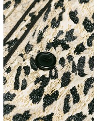 Manteau imprimé léopard marron clair Valentino