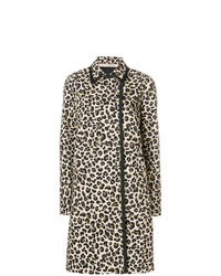 Manteau imprimé léopard marron clair N°21
