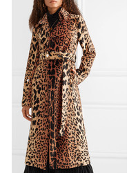 Manteau imprimé léopard marron Victoria Beckham