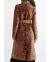 Manteau imprimé léopard marron Victoria Beckham